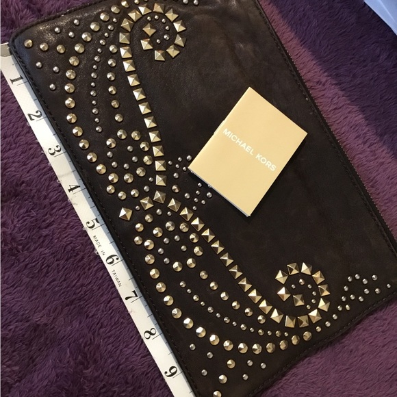 Michael Kors Gold Studded Wristlet - Picture 3 of 10